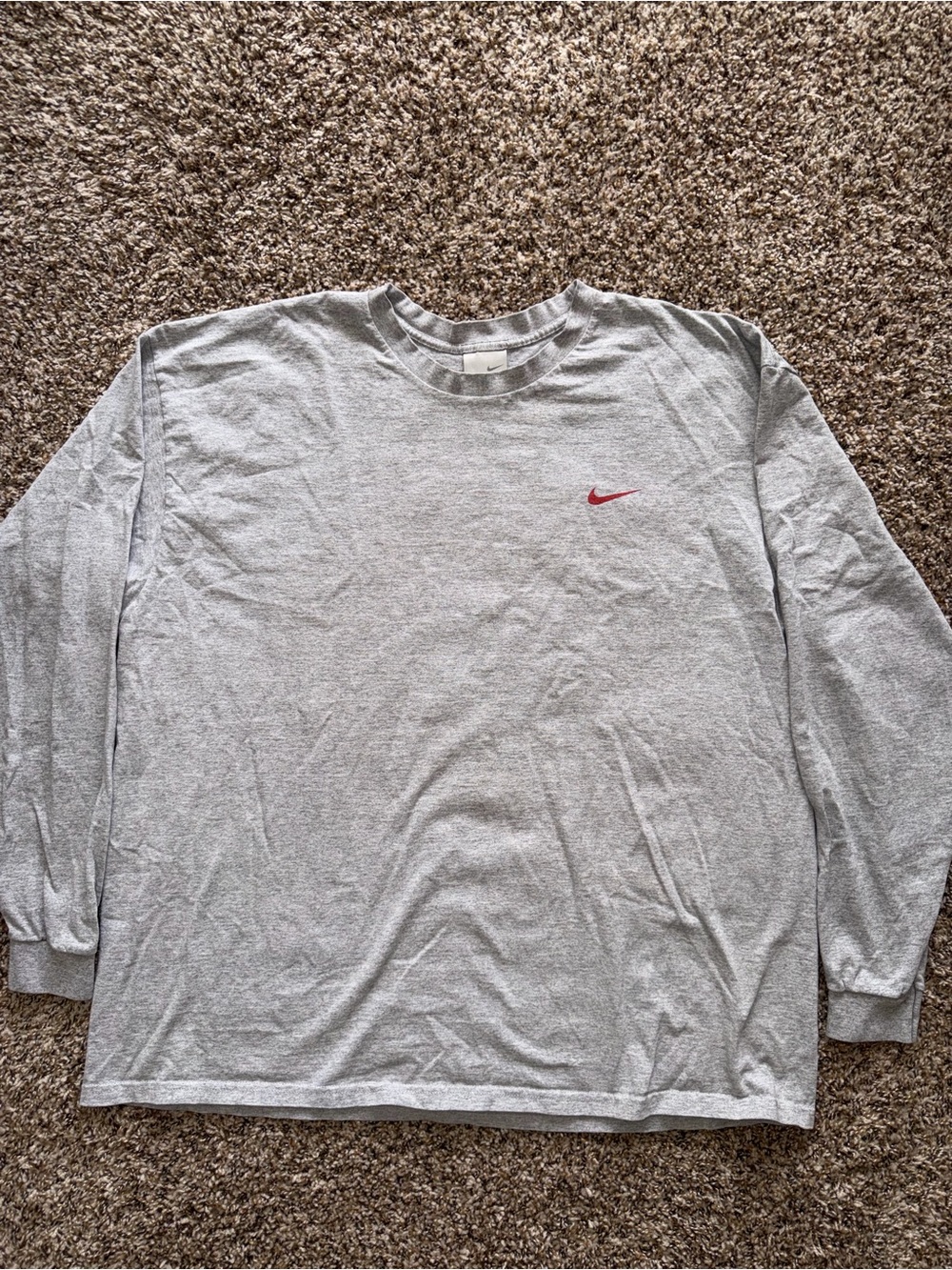 Nike Y2K Gray Long Sleeve Athletic Shirt 2002 Nike Tournament of Champions Tee